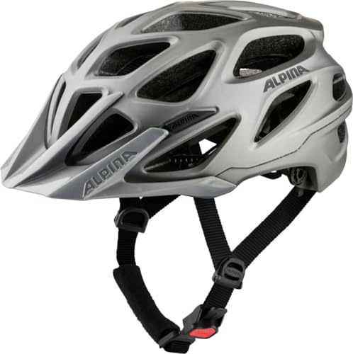 ALPINA MYTHOS 3.0 - Lätt och väl ventilerad cykelhjälm för vuxna – Anpassningsbar hjälm med antibakteriella kuddar för optimal komfort och skydd, dark-silver matt, 59-64 cm