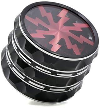 LOKORI Herb Grinder, Aluminium Spice Grinder, Portable Herbal Grinders, Portable Herbal Grinders with Sifter and Magnetic Top, for Dry Herb and Spices (Red)