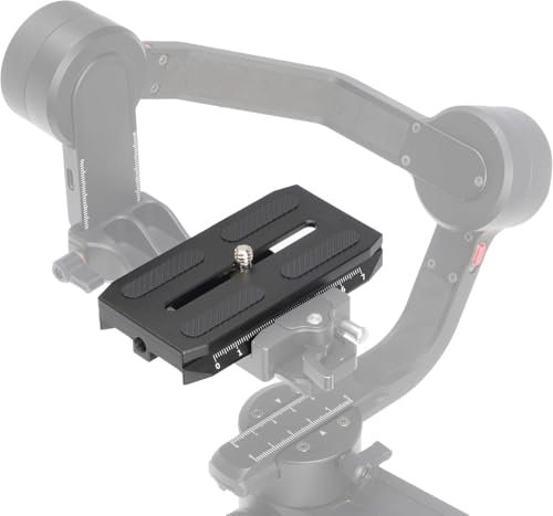 Hersmay Plaque à dégagement rapide pour appareil photo Zhiyun Crane 2 3 LAB Weebill 2 3 Weebill-S compatible avec le stabilisateur de cardan Manfrotto 501HDV 503HDV 701HDV MH055 M0-Q5 comme plaque