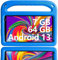 Newest Tablet Niños Android 13 7GB RAM+64 GB ROM, Tablet para Niños 7 Pulgadas, WiFi, Bluetooth 5, Educación + Juegos, Play Store, Cámara Dual, Control Parental, con EVA Funda(Azul)