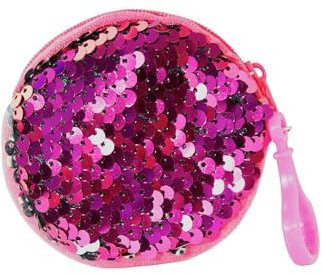 Mini Sequin Coin Purses-Glitter Small Wallet Handbags Zipper Children Coin Purses with Round Hook for Women Birthday Party Favors Decoration Shopping
