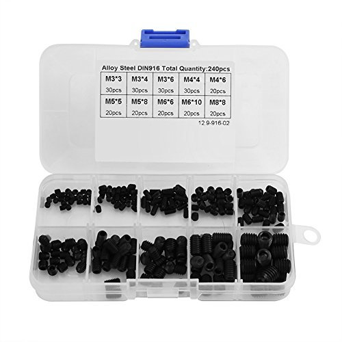 M3-M8-Schraubensortiment, Schraubensortiment, Madenschrauben-Box-Kit für die Reparatur von Türgriffen