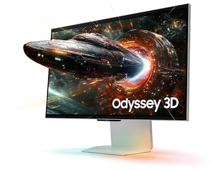 Samsung 27'' Odyssey 3D G90XF Gaming Monitor - 4K, 165Hz, Glasses-free Odyssey 3D Hub, 1ms(GtG), G-Sync Compatible, AMD FreeSync Premium, IPS, 2 HDMI 1 DP, HAS, AI 3D Video Conversion LS27FG900XUXXU
