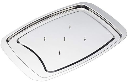 XUEYEGONGJI Stainless Steel Carving Tray, Meat & Poultry Easy Carve Tray, Meat Carving Tray Board, Stainless Steel Carving Dish