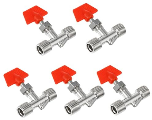 jojofuny 5pcs Air Compressor Float Ball Valves Quick Connector Thread Ball Valve for Air Compressor Accessories