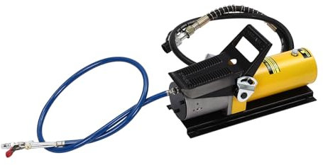 Loobiiny Drucklufthydraulische Pumpe,FußPumpe Mit SchläUche,Hydraulikpumpe Lufthydraulikpumpe,10000 PSI Hydraulikwerkzeug
