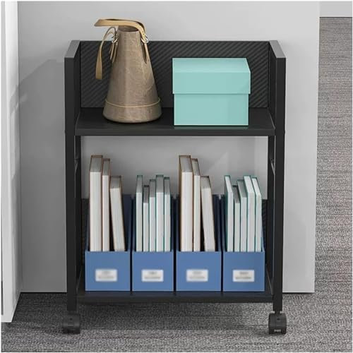 IWENZHKPA Druckerständer Printer Stand 2-stöckiger Druckerständer Mit Rädern, Druckerwagen, Stahl, Druckerregal, Büro, Drucker, Kopierer, Lagerregal Druckerregal Drucker Regal