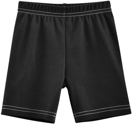 CHIFIGNO Schwarze Fahrrad-Shorts für Mädchen, atmungsaktive Unterkleide-Shorts, Motorrad-Shorts, Schwarz, 128