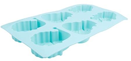 Cabilock 6griglie Stampo Per Torta Di Natale in Silicone Da Stampo Per Torta Fondente Comodo Da Pulire e Riutilizzare