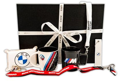 BMW Geschenkset in exklusiver Geschenkbox 7-teilig M Tasse Schlüsselanhänger Lanyard