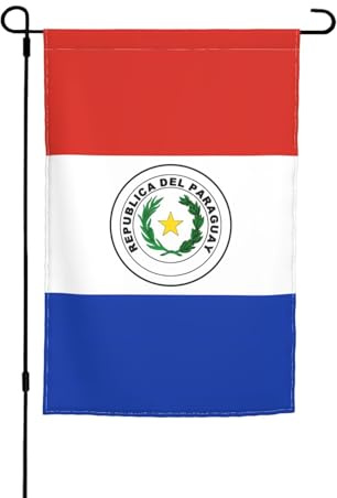 Bandera de Paraguay para decoración de jardín, diseño duradero y elegante para todas las estaciones, adecuado para terrazas, balcones, césped
