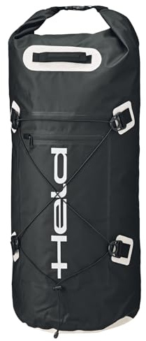 Held Roll-Bag 2 Motorrad-Tasche Schwarz 40L | 100 % Wasserdichte und Staubdichte Hecktasche Motorrad aus Starkem Tarpaulin mit Reflex-Prints & Roll-Klickverschluss