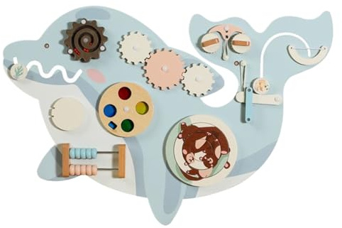 Sensory Board for Wall,Preschool Educational Toy - Wooden Sensory Wall Panel - for Kids Girls Boys Preschool Kindergarten Nursery Classroom Playroom