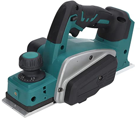 Aramox Pialla Elettrica Pialla a Mano Senza Fili ABS 82 Mm di Larghezza 3 Mm di profondità 12000 Giri/min Staffa Posteriore con Impugnatura Morbida Rimozione Trucioli per la Lavorazione del Legno,