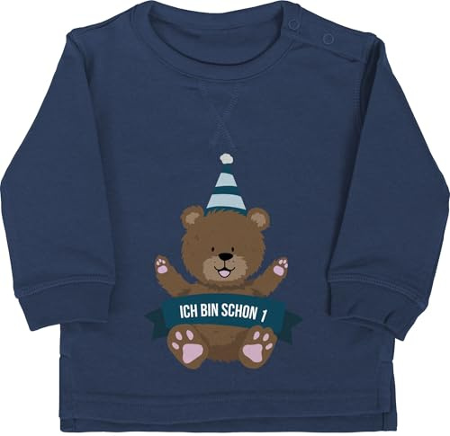 Shirtracer - Baby Pullover Jungen Mädchen - 1. Geburtstag - Ich Bin Schon eins Bär