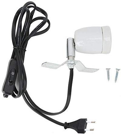 Support de lampe à lumière reptile, support de lampe E27 avec base réglable Support de lampe à reptile Support de lumière de reptile pour lézard Reptile Support de lampe en céramique(110-240V)