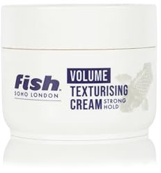FISH Volume Fish Shape Texturising Hair Cream, Mens Hair Styling Product Suitable for Short & Medium Length Hair. Stylist & Barber Used, Strong Hold, Natural Finish, 100ml