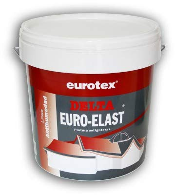 Impermeabilizante antigotera Delta Euroelast es una pintura elástica ROJO LADRILLO de máxima calidad para tipo de cubiertas y azoteas transitables. - 4 litros