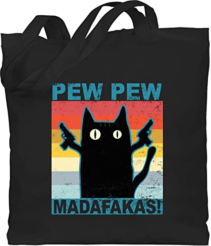Shirtracer - Baumwolltasche - Sprüche Statement - Pew Pew Madafakas pewpewpew