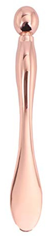 PRETYZOOM Kleine Metall Spatel Kosmetik Mini Löffel Scoop Cremespatel Make Up Spatel Anti-Falten Roller Gesicht Massage Stick Roségold