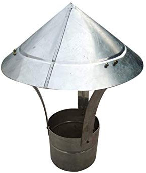 DZDZXQG Comignolo in Acciaio Inox, 7Cm-20Cm Tetto Comignolo Canna fumaria Tubo Coperchio Antipioggia Protezione Tappo Terminale Riscaldamento Stufa Tubo di Scarico Comignolo Tappo Antipioggia, 11cm