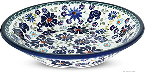 Bunzlauer Assiette profonde creuse en céramique de 0,5 l - Diamètre : 21,8 cm - Hauteur : 4,3 cm - Forme 2 - Décoration DU126