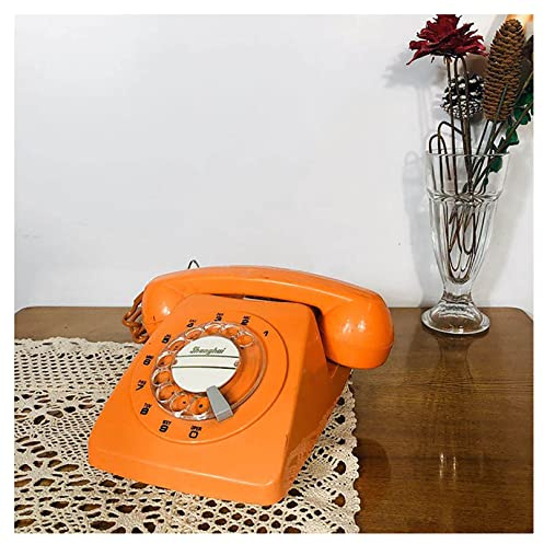 DUSXLX Téléphone Rétro Filaire Orange pour Home Office Hotel et Décoration de Maison