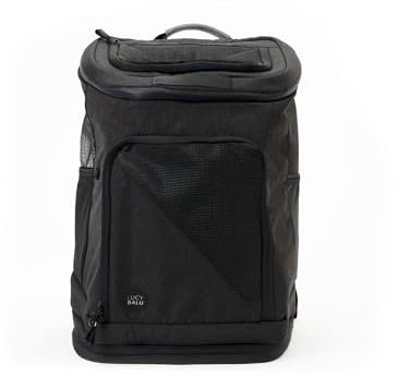 LucyBalu® HOP-ON Premium Katzenrucksack mit Fenster | Katzentransporttasche | Katzenbox | Katzen Transport Rucksack aus recycelten Materialien | Rucksack für Katzen zum Transport | Anthrazit