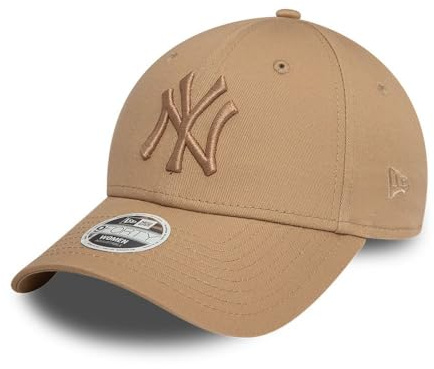 New Era New York Yankees MLB League Essential Ton sur Ton Beige 9Forty Casquette Ajustable pour Femmes
