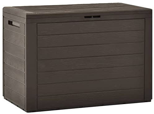 Juroupi Gartentruhe Braun 78x44x55 cm Aufbewahrungsbox Garten GeräTeschrank Gartentruhe Balkon Box Auflagenboxen