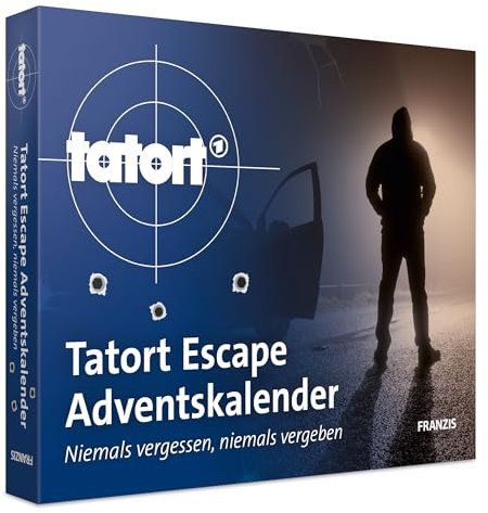 FRANZIS 67227 - Tatort Escape Adventskalender: Niemals vergessen, niemals vergeben, Escape Room mit 24 spannenden Rätseln für die Adventszeit