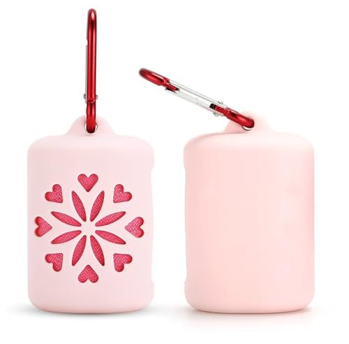 AYWTIUN Sporthandtuch Tragbares Outdoor-Reise-Schnelltrocknungshandtuch, weiches Sporthandtuch mit Silikonbeutel, Schutzhülle, Handtuch for Sport und Reisen(Pink)