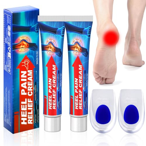SPHERETRON 4 Stück Fersensporn Salbe,Fersen Salbe | Fersenberuhigende Salbe,Fersenschmerzcreme,Fersensalbe,Fußpflege Set ,Schnelle Linderung Fußbeschwerden