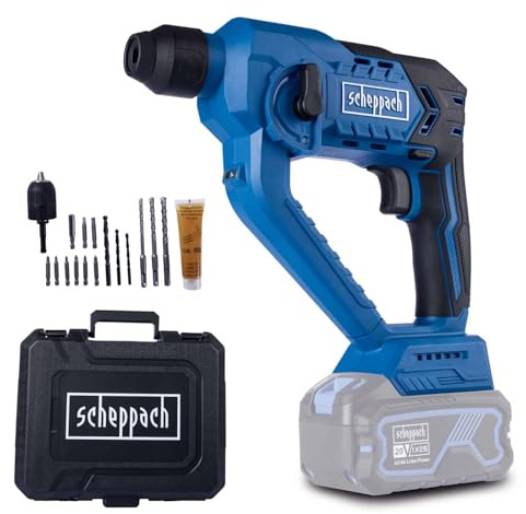 Scheppach Perceuse à percussion sans fil C-RHD130-X Access incl Machine nue | série 20V IXES - force de frappe 1.3J - 6000 bpm - 1100 tr/min - perçage max Ø 16 mm - accessoires inclus