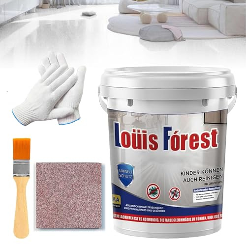Vgpbphj Louis Forest - Pintura epoxi para pisos, revestimiento epoxi de alto brillo con mármol, impermeable y antideslizante, fuerte y resistente al desgaste, seguro y respetuoso con el medio ambiente