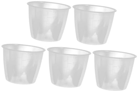 ibasenice 5 Tazas Medidoras de Arroz de Pp, 160ml, Escala Transparente, Repuesto para Olla Arrocera, para Sopas y Vapor