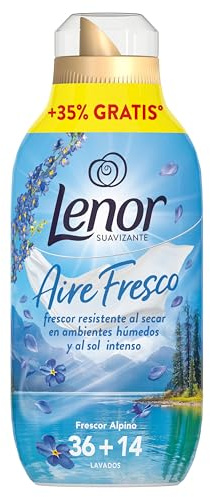 Lenor Aire Fresco Suavizante Para Ropa Frescor Alpino 50 Lavados, 700ml, Frescor Resistente Al Secar En Ambientes Húmedos O Al Sol Intenso