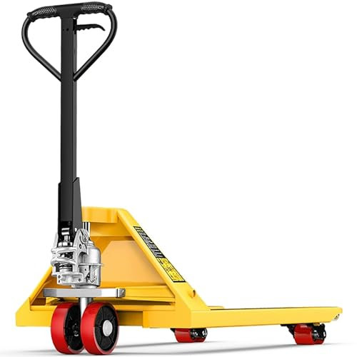 ZAWQFDZ Schwerlast Hubwagen mit Stopper und Gabeln, Manueller Palettenwagen für Lager, Einzelhandel und Industrie, Hohe Tragkraft(2T)