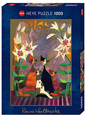 Heye 29819 Lilies Standard 1000 Teile, Rosina Wachtmeister, inkl. Goldfolienprägung, Brown