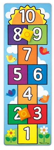 Melissa & Doug- Hop & Count Tapis en marelle, Cœurs, 96152