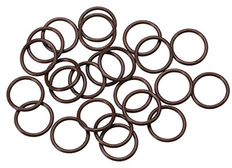 sourcing map Förpackning med 25 fluorgummi O-ringar 10 mm OD 8 mm ID 1 mm bred metrisk FKM tätning