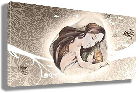 Quadro CAPEZZALE Sacra Famiglia gesù madonna natività RIPRODUZIONE STAMPA SU TELA Arte Quadri Moderni Moderno Soggiorno Camera da letto printerland.it (50x100)