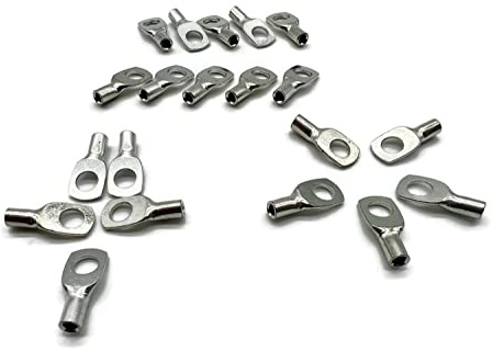 eXODA Kabelschuh 4mm2 M6 20x für Batteriekabel - passend für Kabelquerschnitt 4mm² Schraubenöffnung 6mm ideal für Kupferkabelgeflecht Durchmesser 2,3mm ohne PVC Mantel