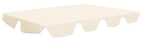 vidaXL Cream Replacement Canopy for Garden Swing - Lightweight, Portable, Easy to Clean, Waterproof Fabric Suitable for Outdoor Use