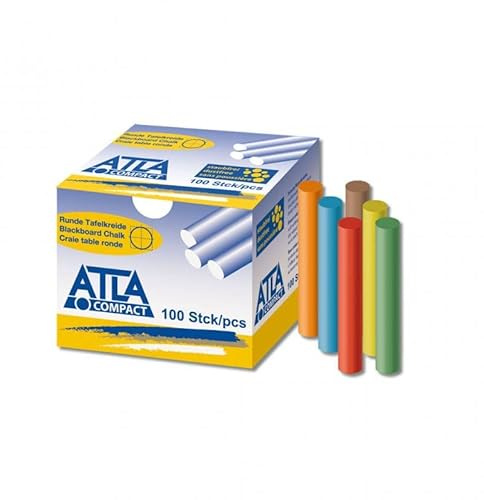 ATLA Compact Hartkreide rund – 100 Stück, 6-farbig sortiert, rund | Wiemann Lehrmittel