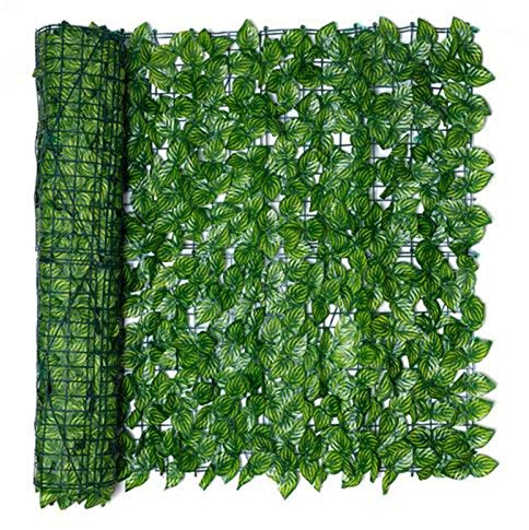 Luckyki Siepe Artificiale per Balconi, 0,5m x 1m/ Rotoli di Recinzione con Foglie di Edera Finta, Siepe Finta per Recinzione, per Recinzione per Ringhiera Terrazzo Balcone Cortile Patio