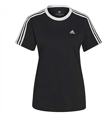 adidas Donna Essentials 3-Stripes Track Suit, Black/White, XL