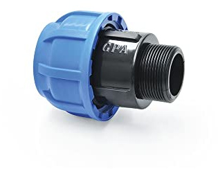 PP-Fitting Qualitäts Produkt MEGA Auswahl alle größen von Verschraubung für PE-Rohr Klemmverbinder Trinkwasser Winkel (Übergang AG, 25 - (3/4))