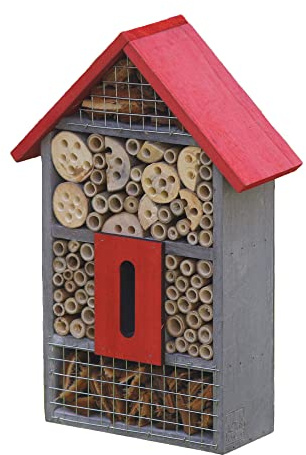 UNUS Garden Hôtel à insectes en bois pour bourdons, abeilles sauvages, coccinelles, papillons, chrysopes et autres insectes