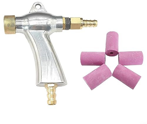 RANRAO Sand Blasting Gun Kit, Sandblaster Air Siphon Feed Blast Gun with 5 Ceramic Nozzles, Sand Blaster Tool Kit for Abrasive Sand Blaster Blasting